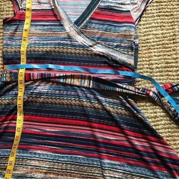 Olivia Matthews striped wrap dress. Petite. XL. - Picture 8 of 11